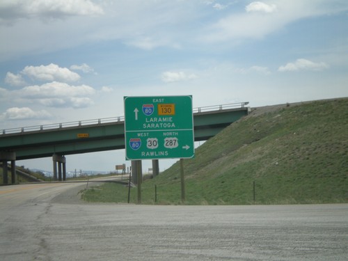 US-30 West/US-287 North at I-80