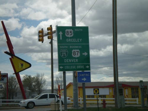 US-85 South at BL-25/BL-87 (WY-212)