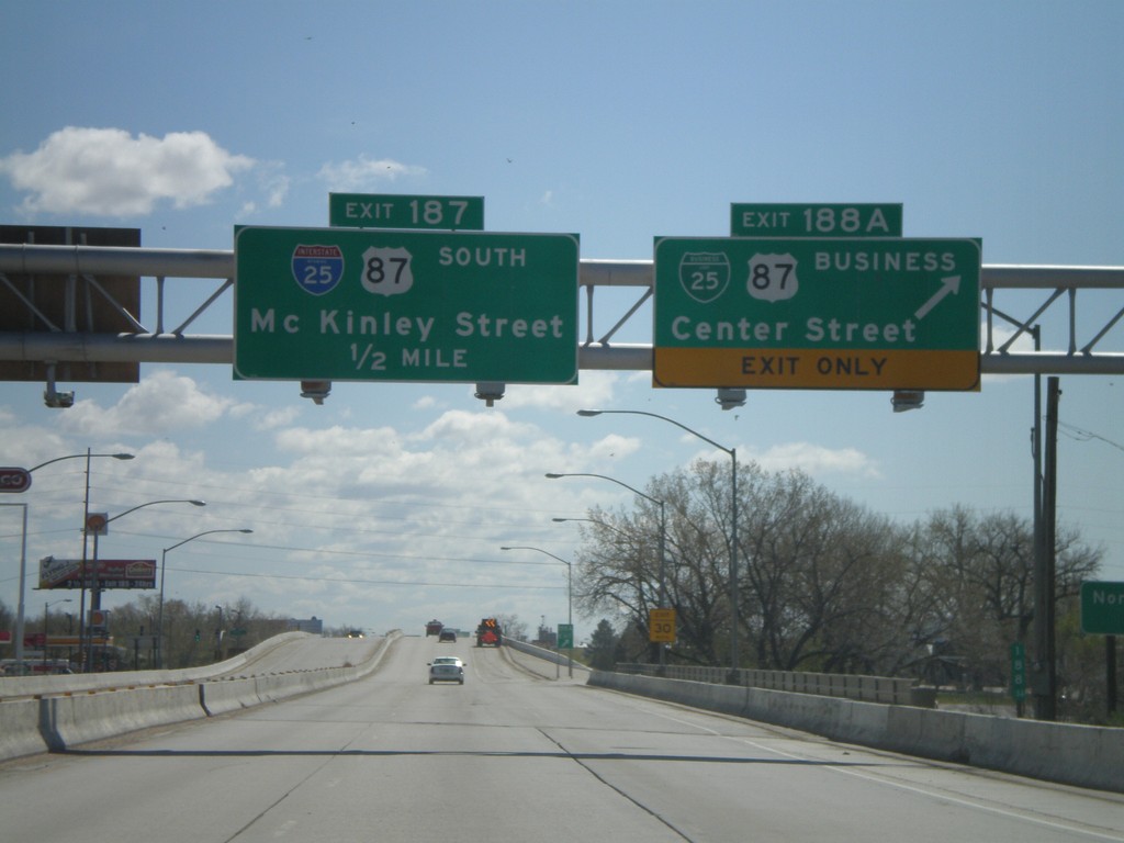 I-25 South - Exits 188A and 187