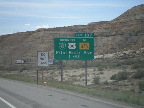 I-80 West Approaching Exit 107