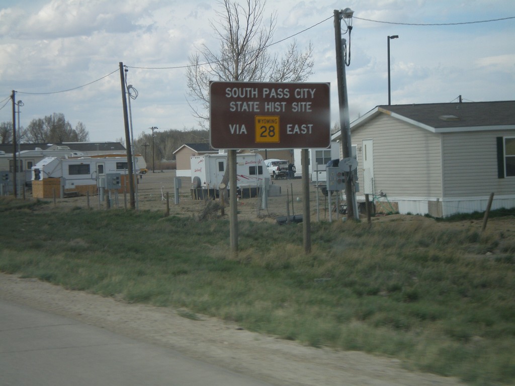 US-191 North Approaching WY-28