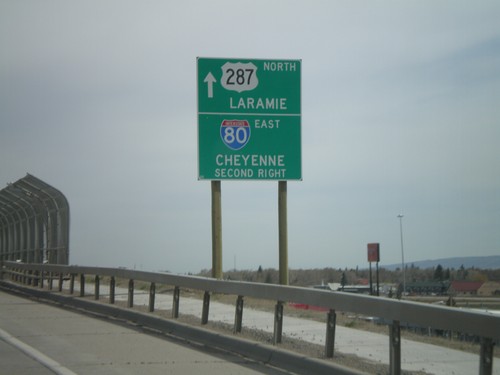 US-287 North Approaching I-80