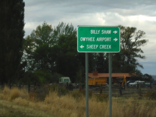 Owyhee Road at Airport Road - Duck Valley Indian Reservation