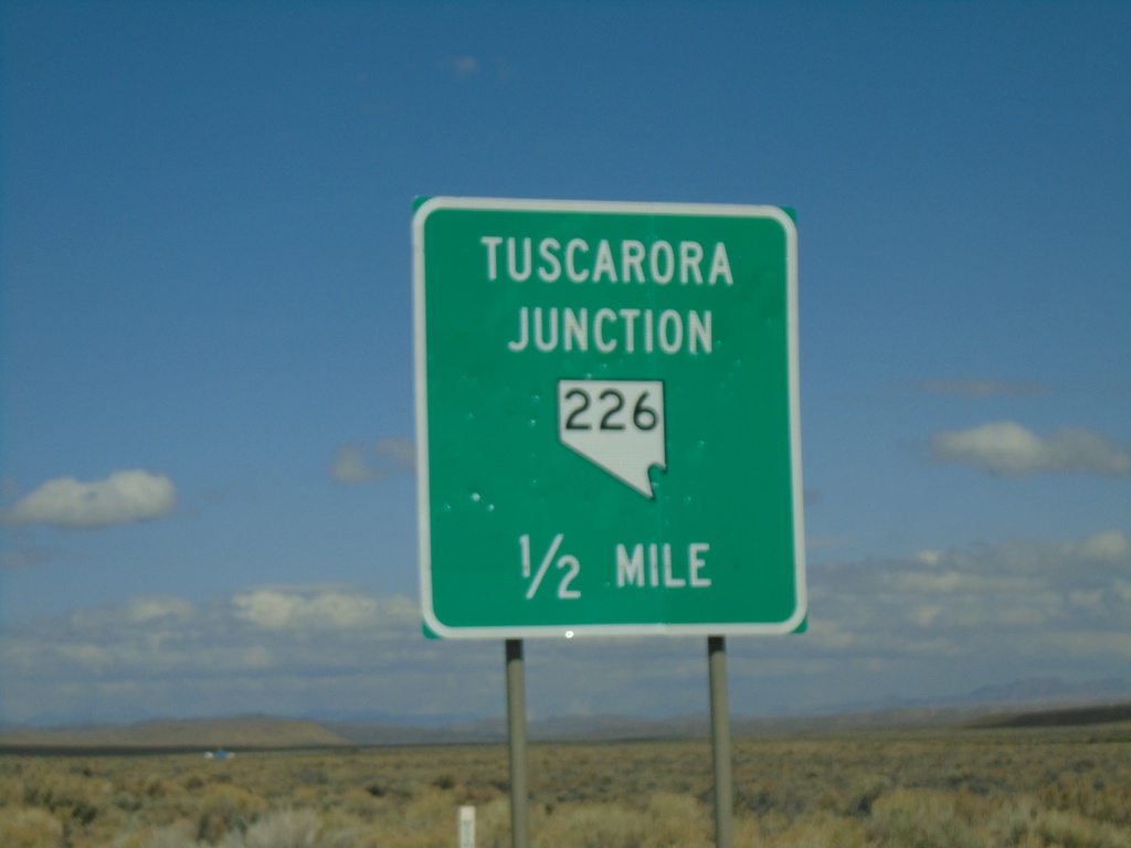 NV-225 North Approaching NV-226