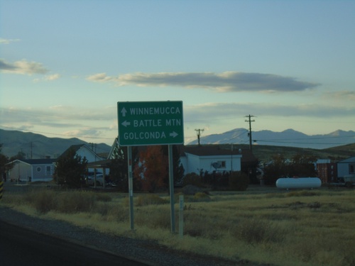 NV-789 North Approaching I-80 East