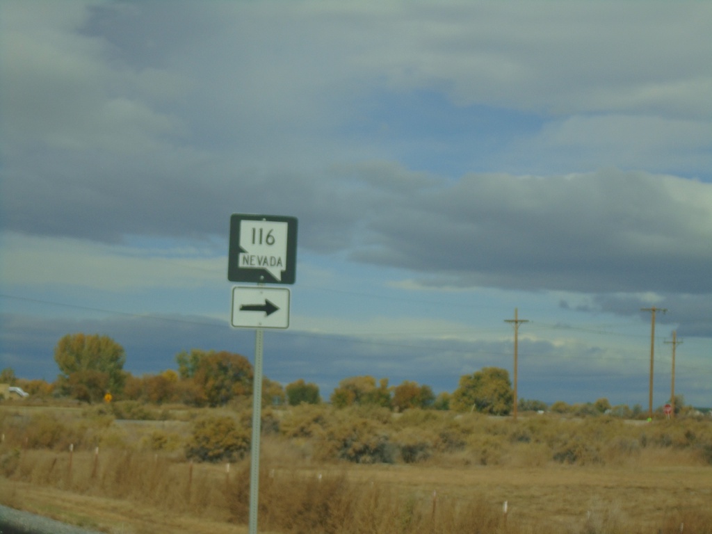 US-50 West Approaching NV-116