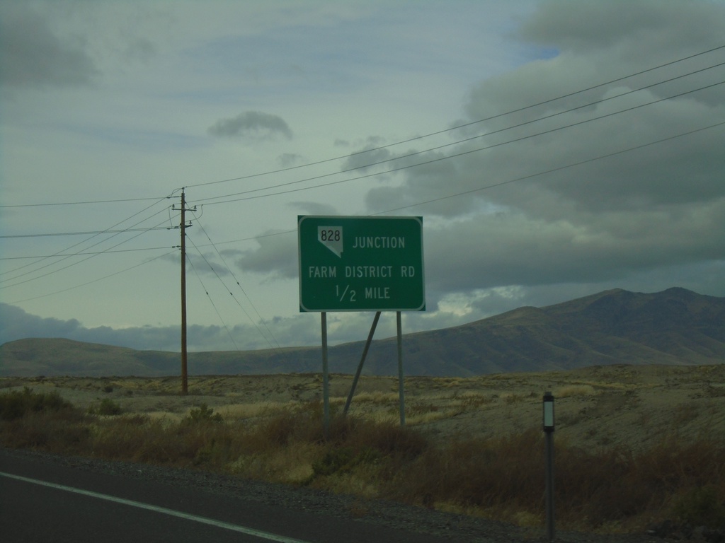 Alt. US-50 West Approaching NV-828