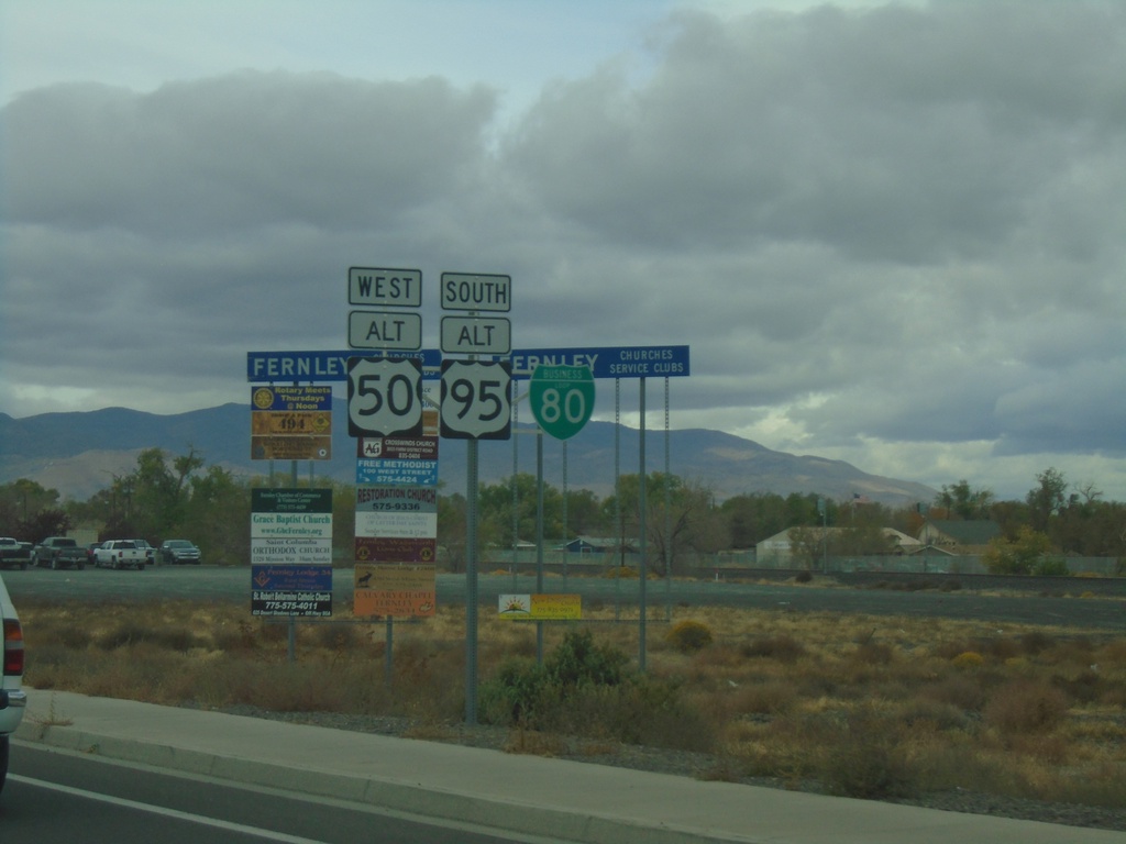 Alt. US-95 South/Alt. US-50 West/BL-80 - Fernley