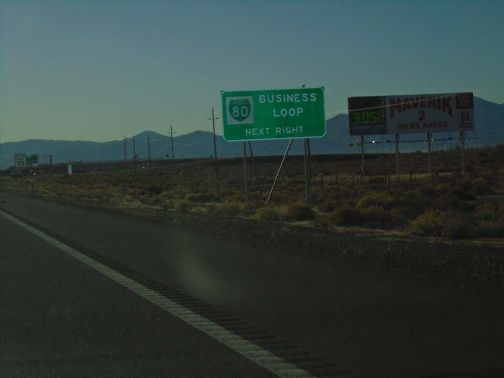 I-80 East Approaching Business Loop I-80