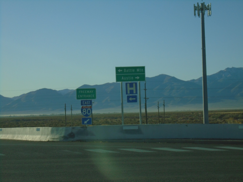 I-80 East Exit 231 Offramp at NV-305