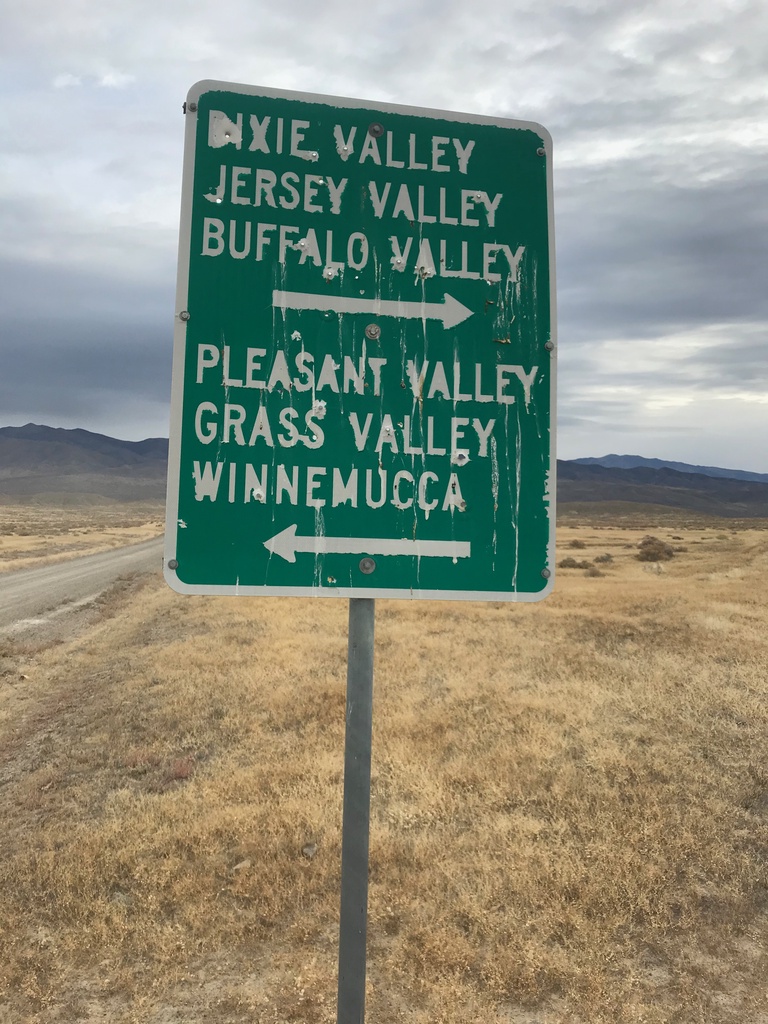 County Road From Buena Vista Valley at Dixie Valley and Pleasant Valley Junction