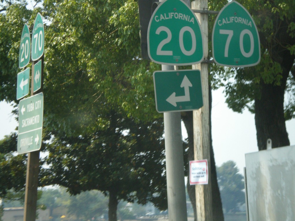 CA-70 South at CA-20 East