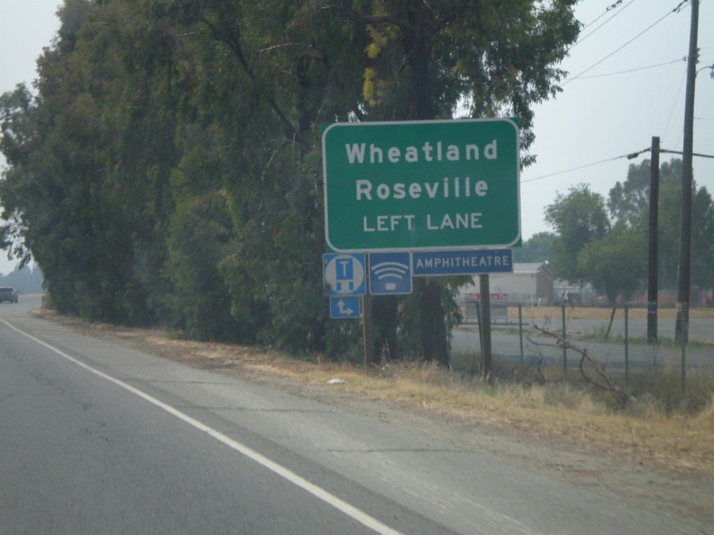 CA-70 South Approaching Exit 17