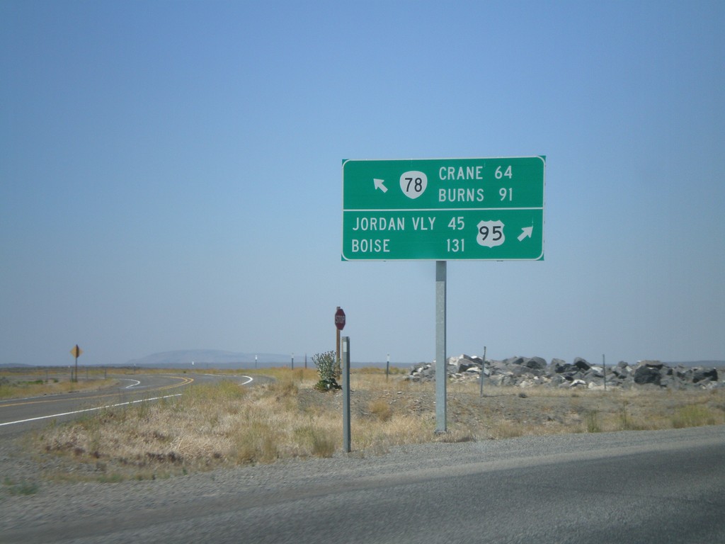 US-95 North at OR-78 West