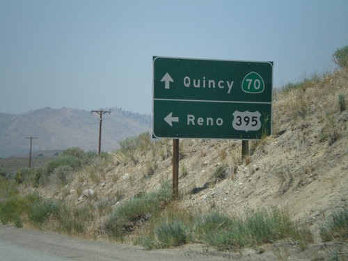 Begin CA-70 West at US-395 South