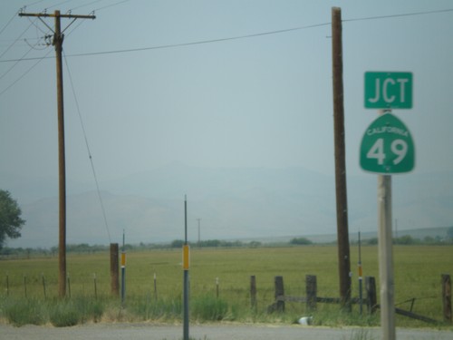 CA-70 West Approaching CA-49