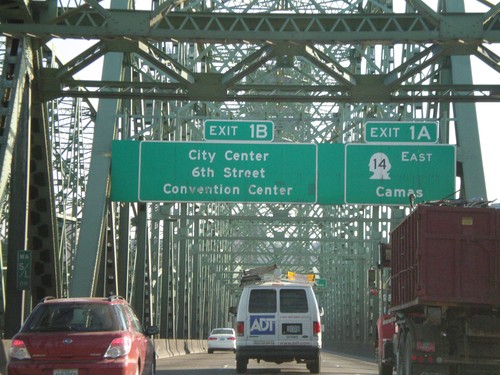 I-5 North - Exit 1A and Exit 1B (Washington)