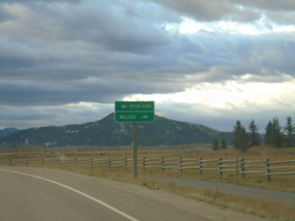 Teton Village Road Approaching WY-390