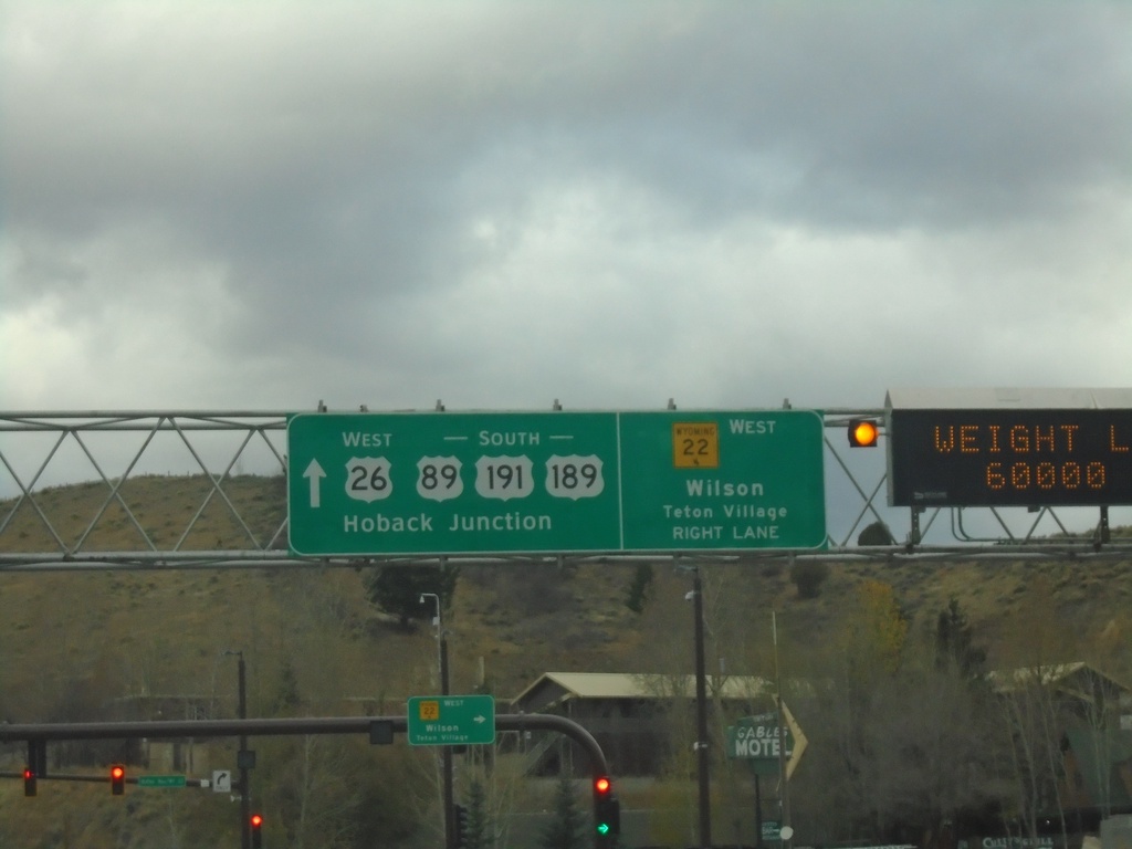 US-89/US-191/US-26/US-189 South At WY-22