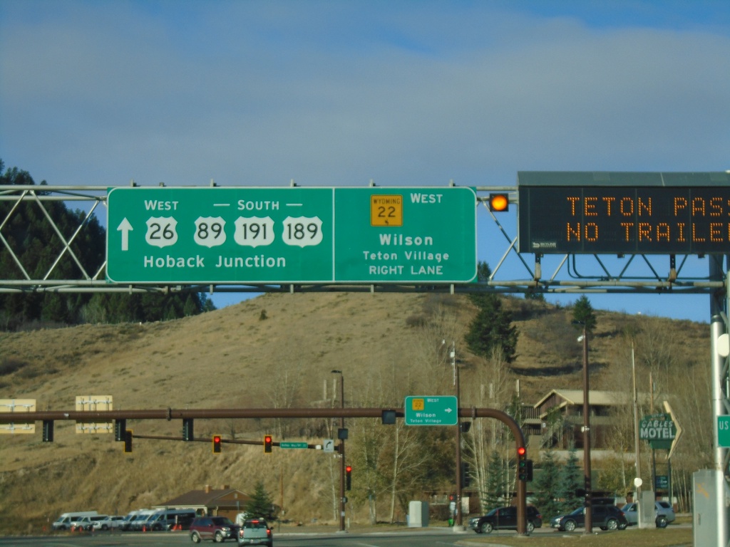 US-89/US-191/US-26/US-189 South At WY-22