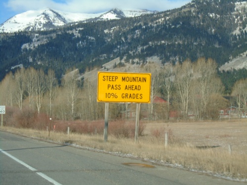 WY-22 West Approaching Teton Pass