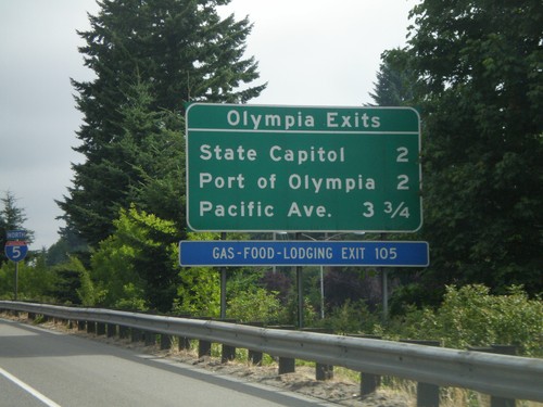 I-5 North - Olympia Exits