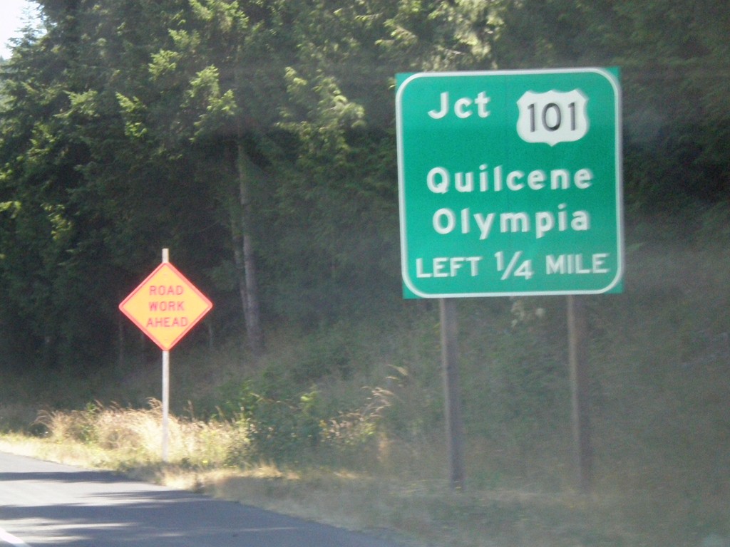 WA-104 West Approaching US-101