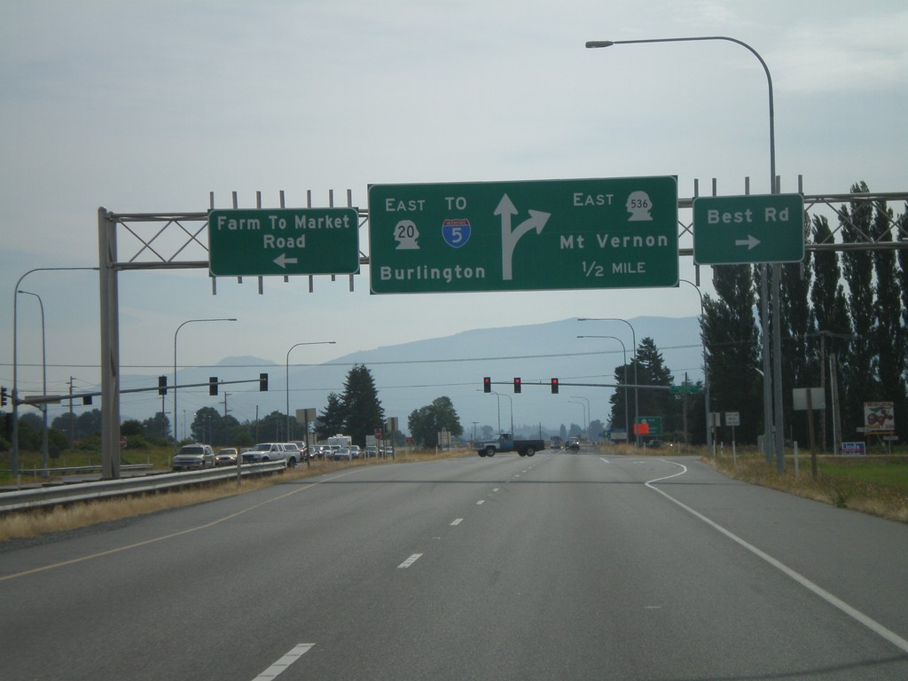 WA-20 East Approaching WA-536 East