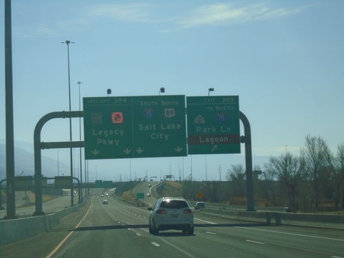 US-89 South - Exits 395 and 394 - Approaching I-15