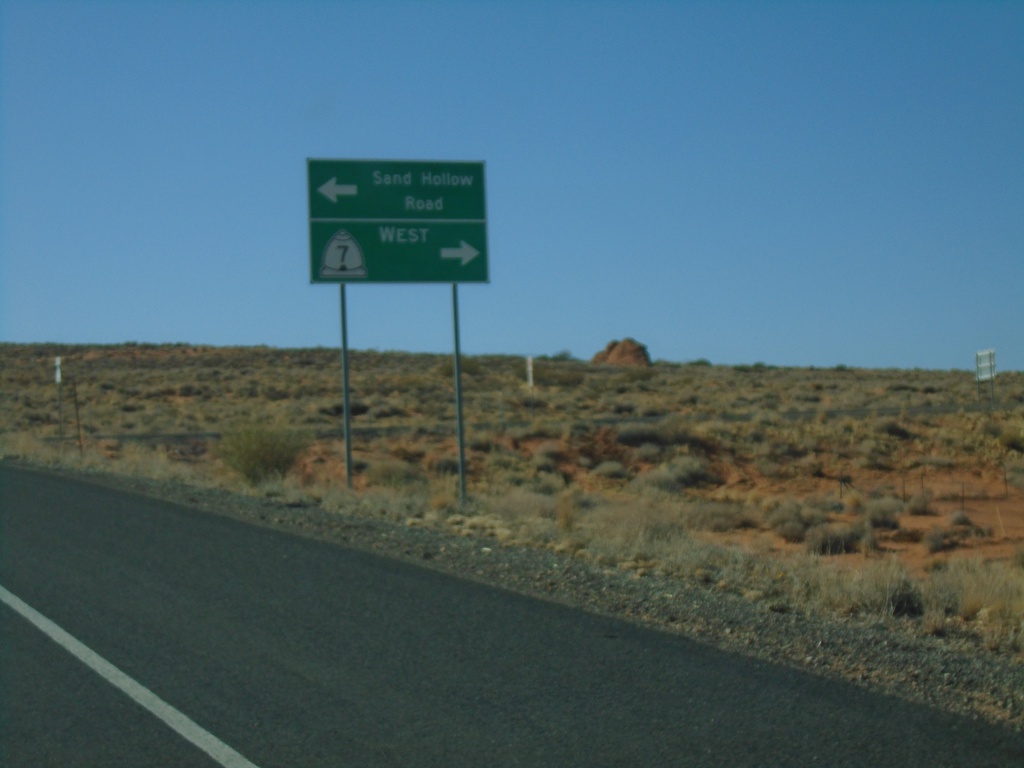 Sand Hollow Road at UT-7 West