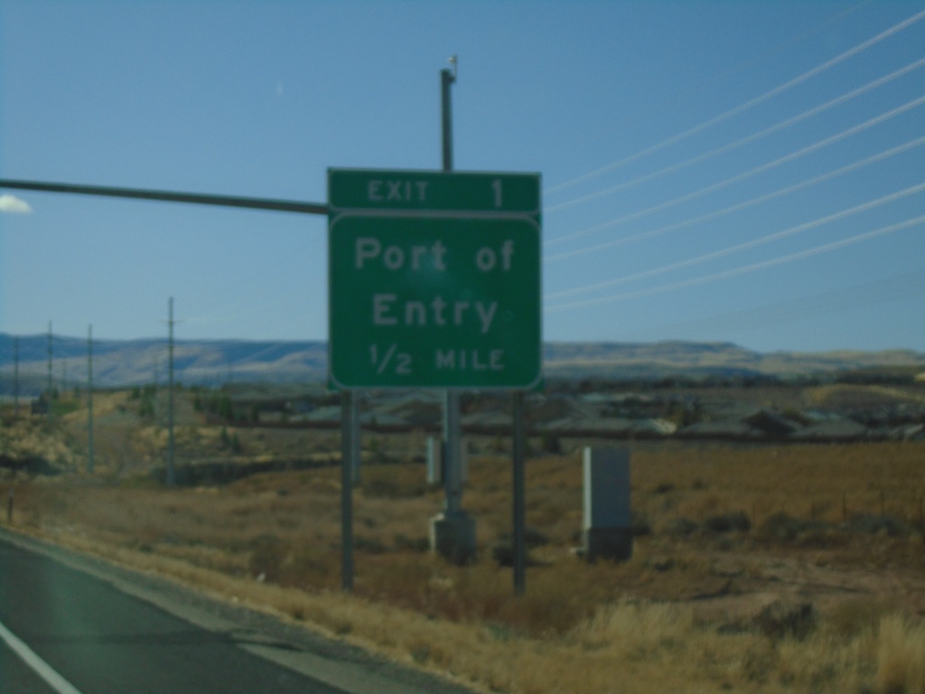 I-15 South - Exit 1