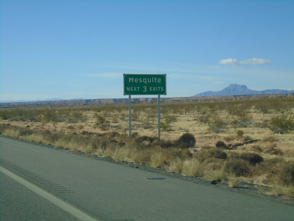 I-15 South - Mesquite Next Three Exits