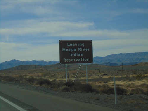 I-15 South - Leaving Moapa Indian Reservation