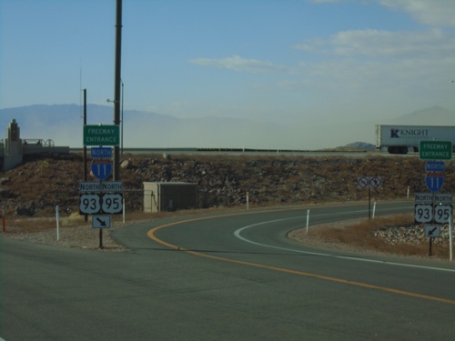 End NV-173 South at I-11/US-93/US-95 North