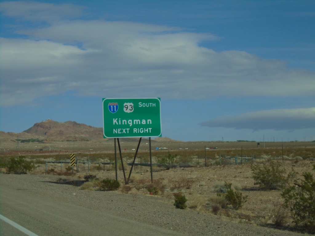 US-95 North Approaching I-11/US-93 South