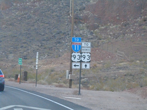 End NV-172 West at I-11/US-93/Bus. US-93