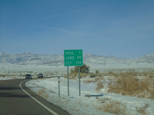 NV-318 North - Distance Marker