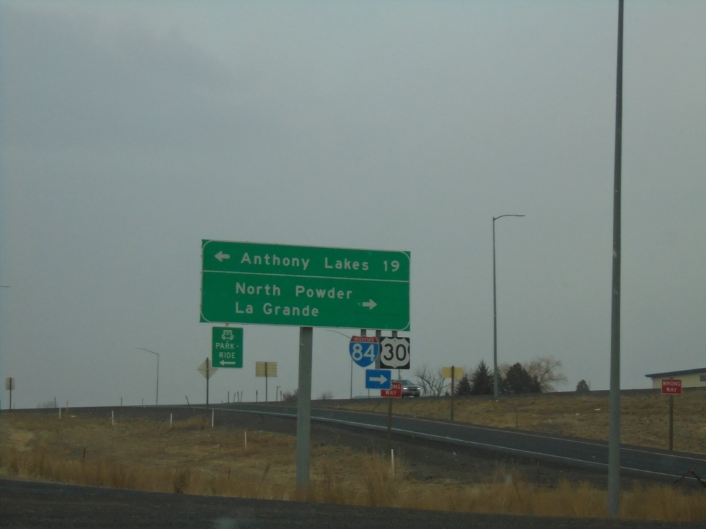 US-30 West at Anthony Lakes Jct. and I-84