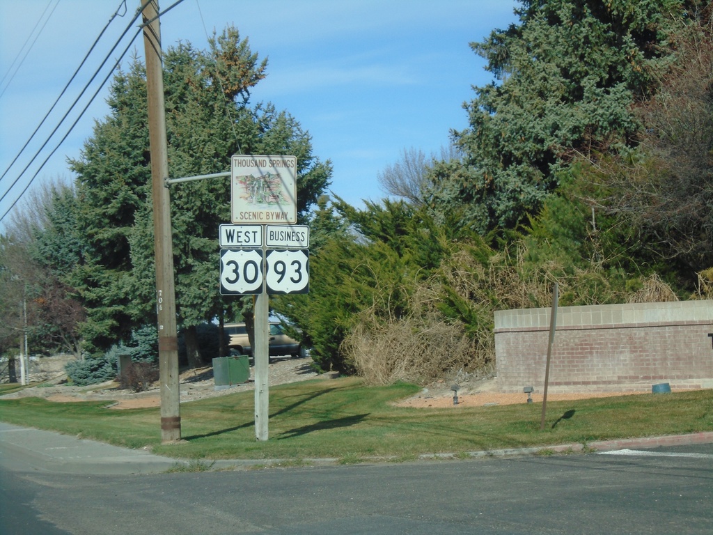 US-30 East/Bus. US-93 South - Thousand Springs Scenic Byway