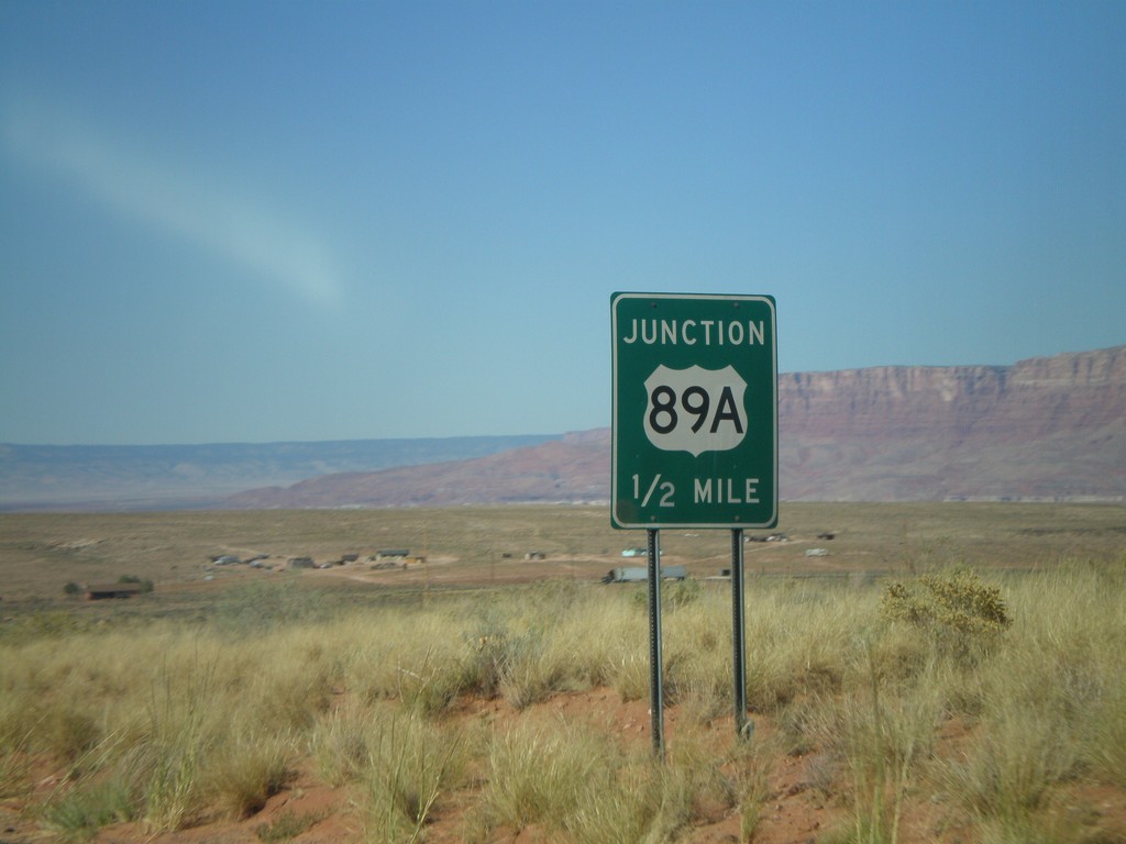 US-89 South Approaching US-89A