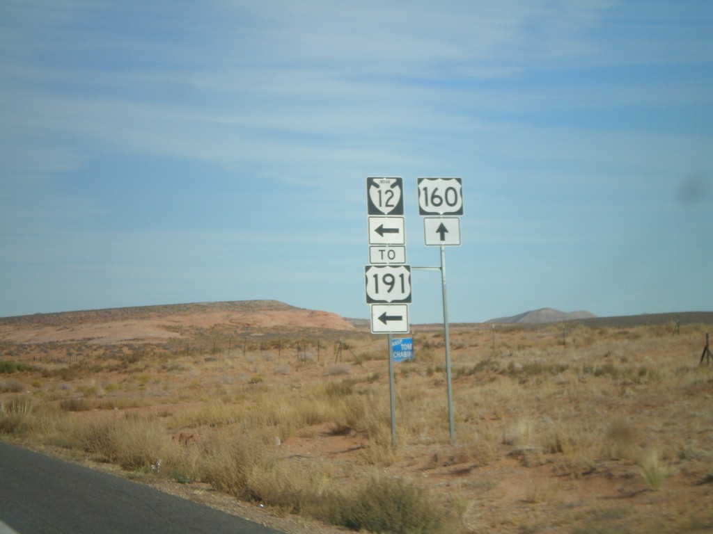 US-160 East at BIA-12/To US-191