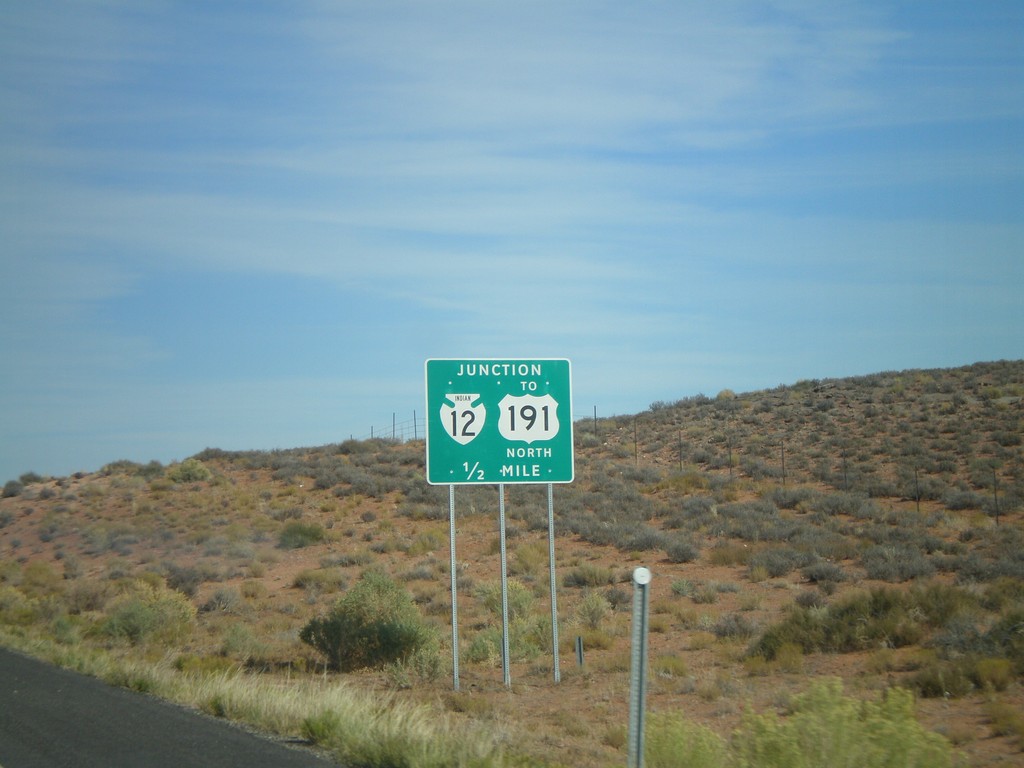 US-160 East Approaching BIA-12/To US-191 North