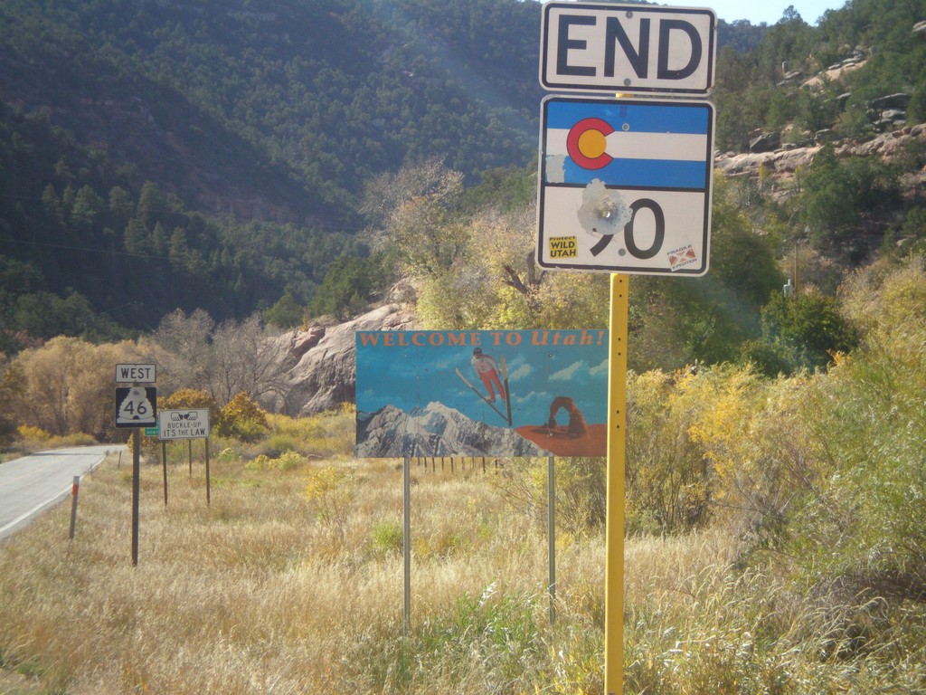 End CO-90 at the Utah State Line