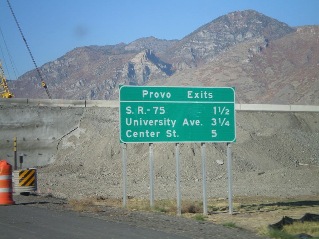 I-15 North - Provo Exits