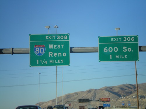 I-15 North/I-80 West - Exit 306 and Exit 308