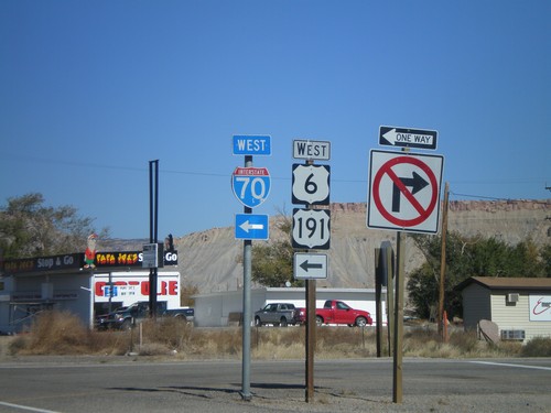 US-191 North at I-70/US-6 Onramp