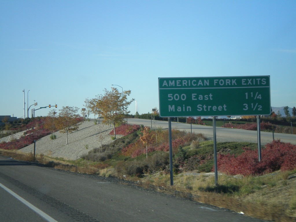 I-15 North - American Fork Exits