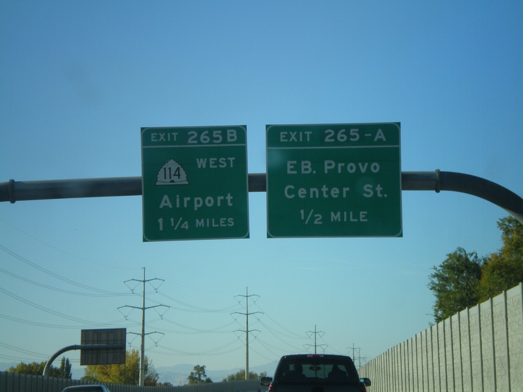 I-15 North - Exit 265A and Exit 265B