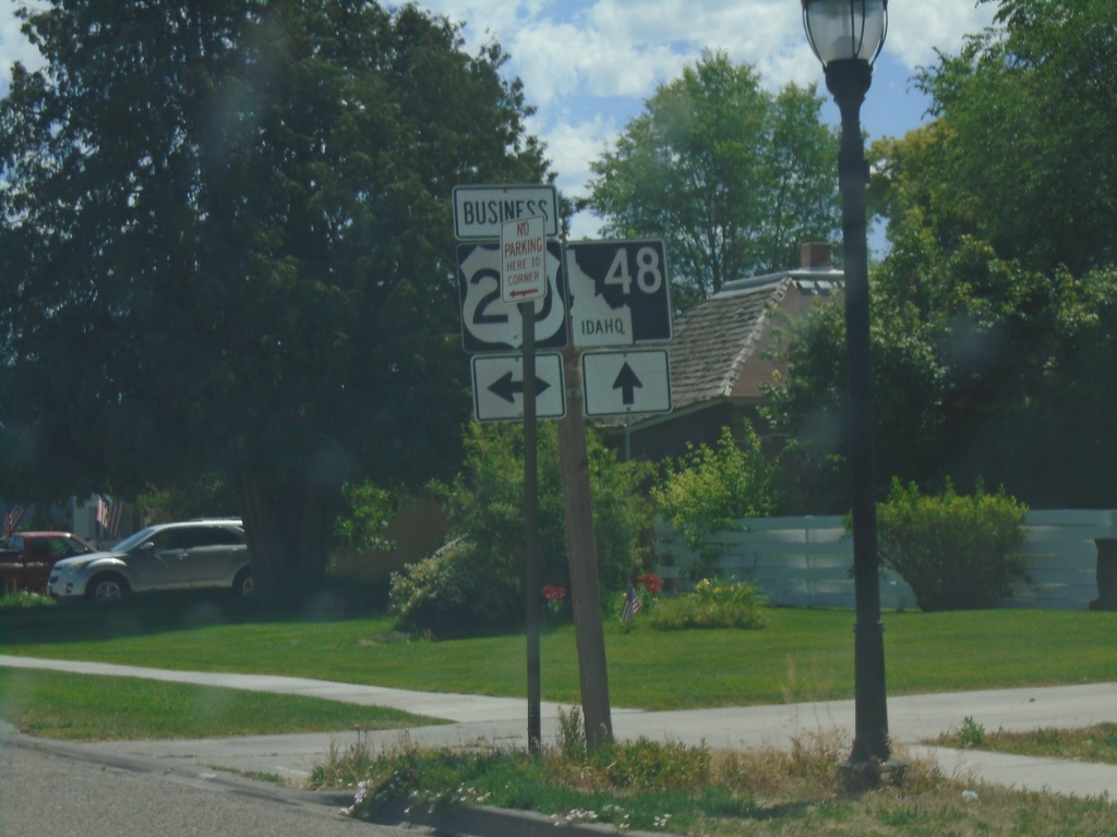 ID-48 East Approaching Bus. US-20 (State St.)