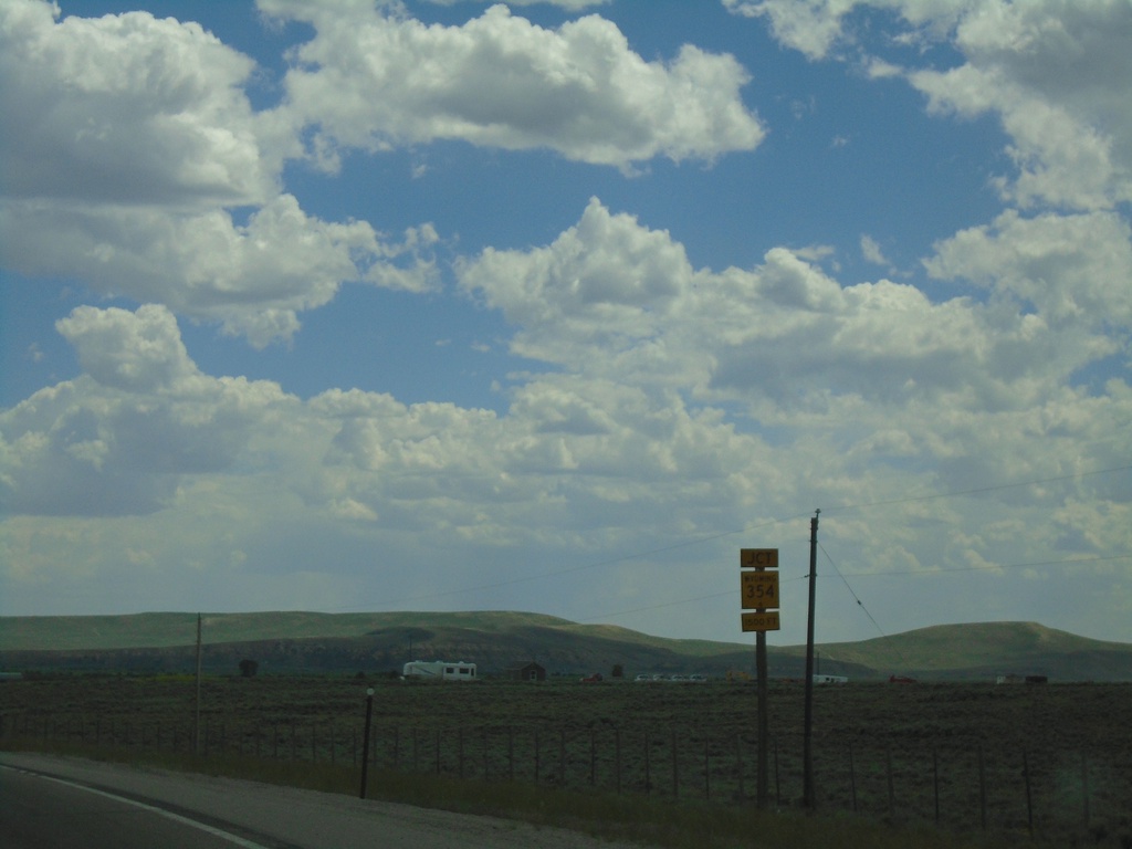 US-189 South/US-191 South Approaching WY-354